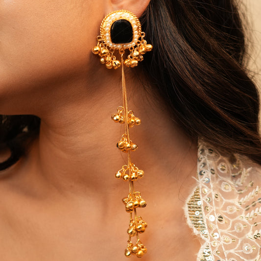 Suhana Kashmiri Earrings (Black)