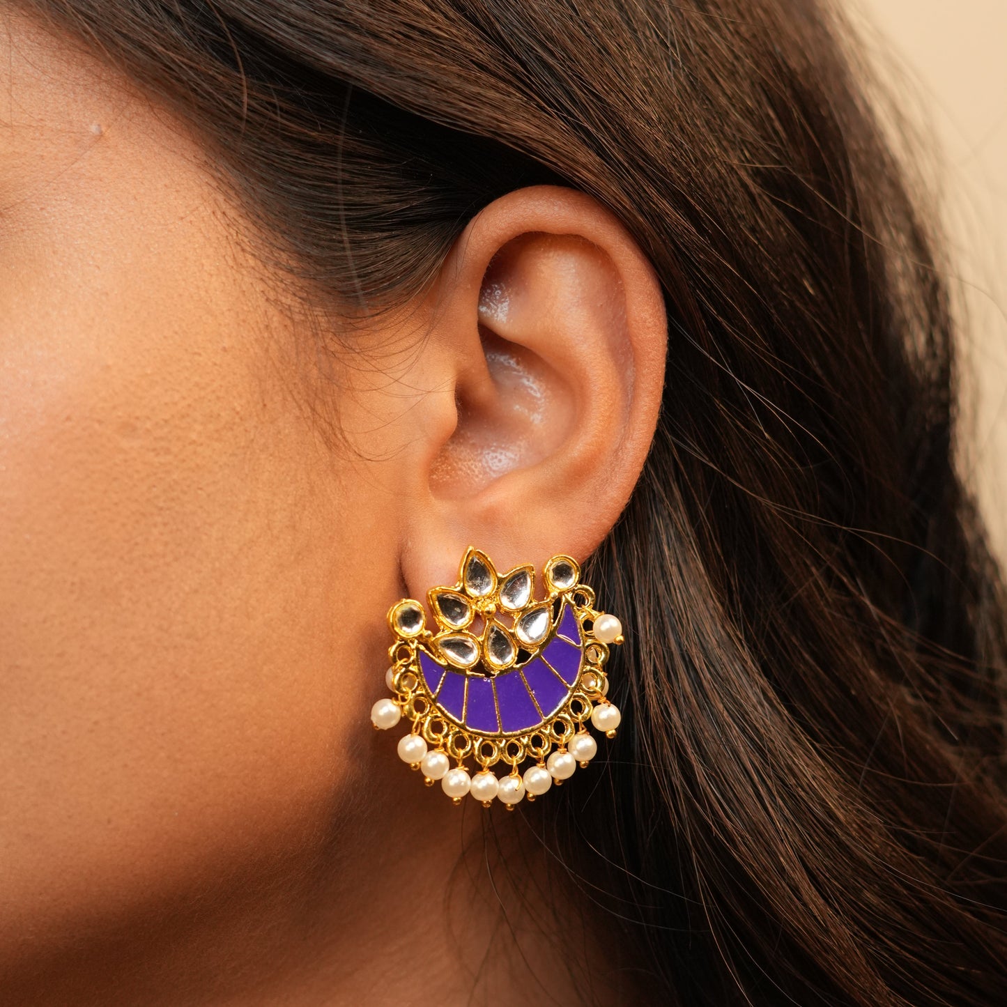Chaand Earrings (Purple)