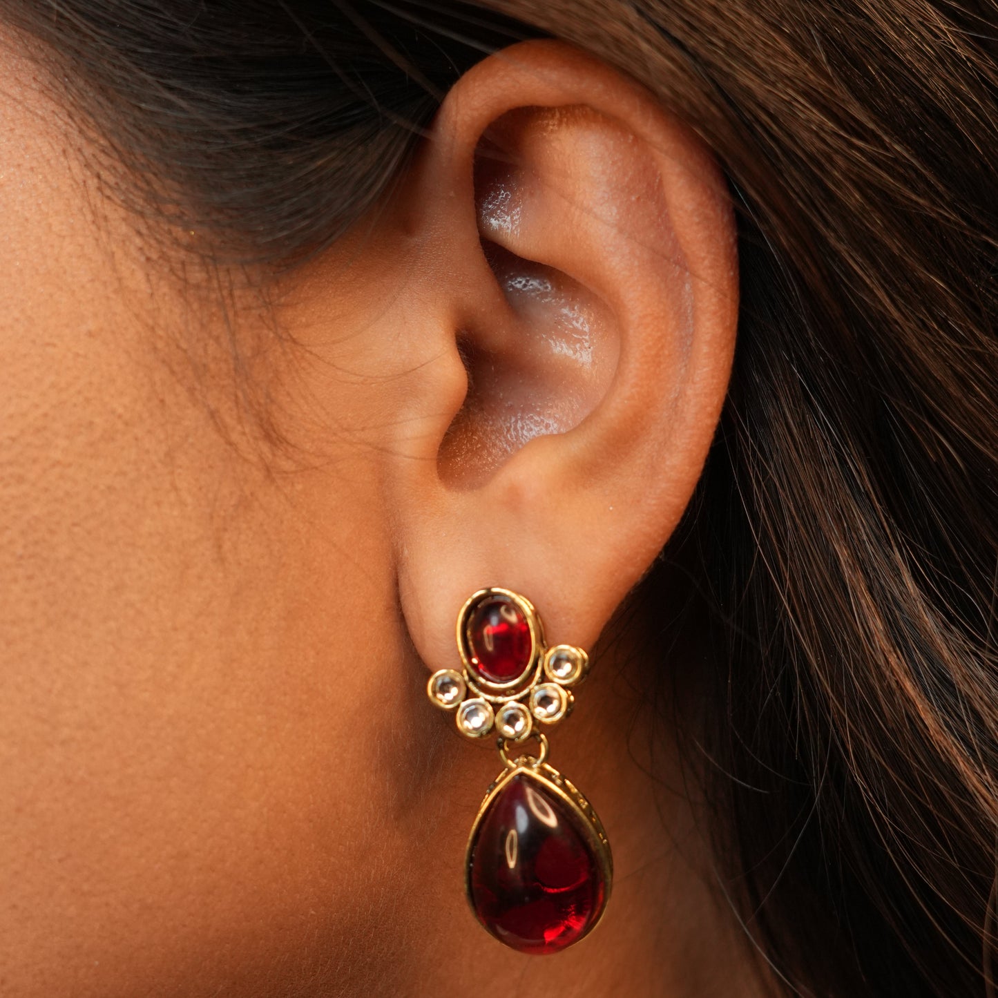 Nehal Layered Necklace (Wine)