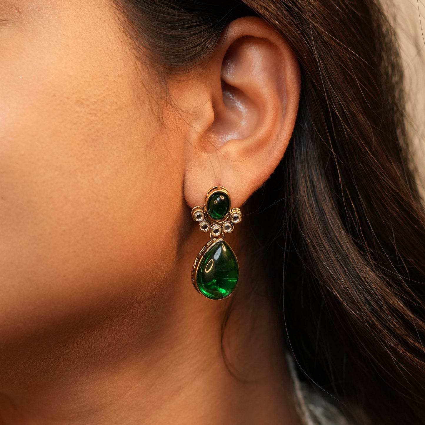 Nehal Layered Necklace (Green)