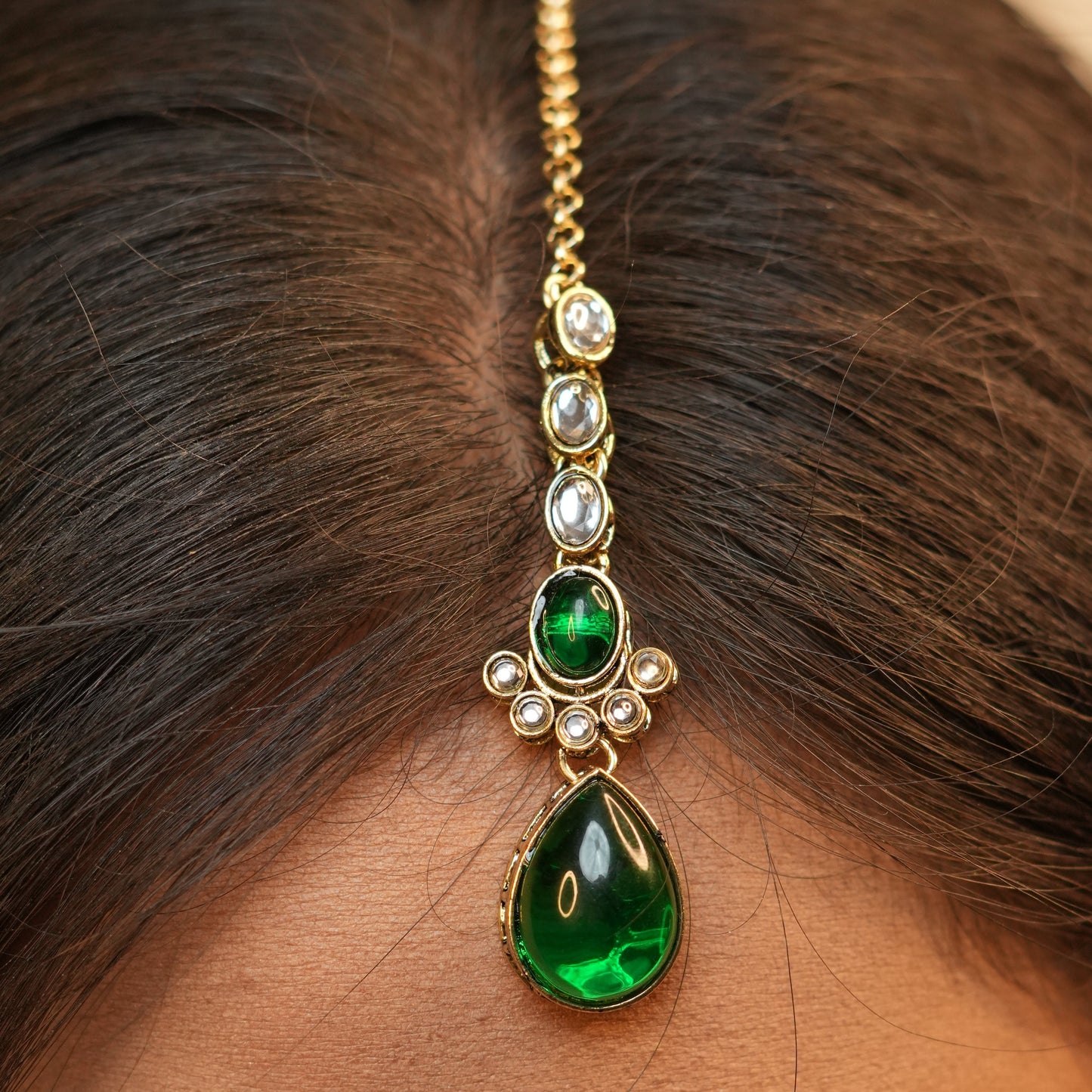Nehal Layered Necklace (Green)