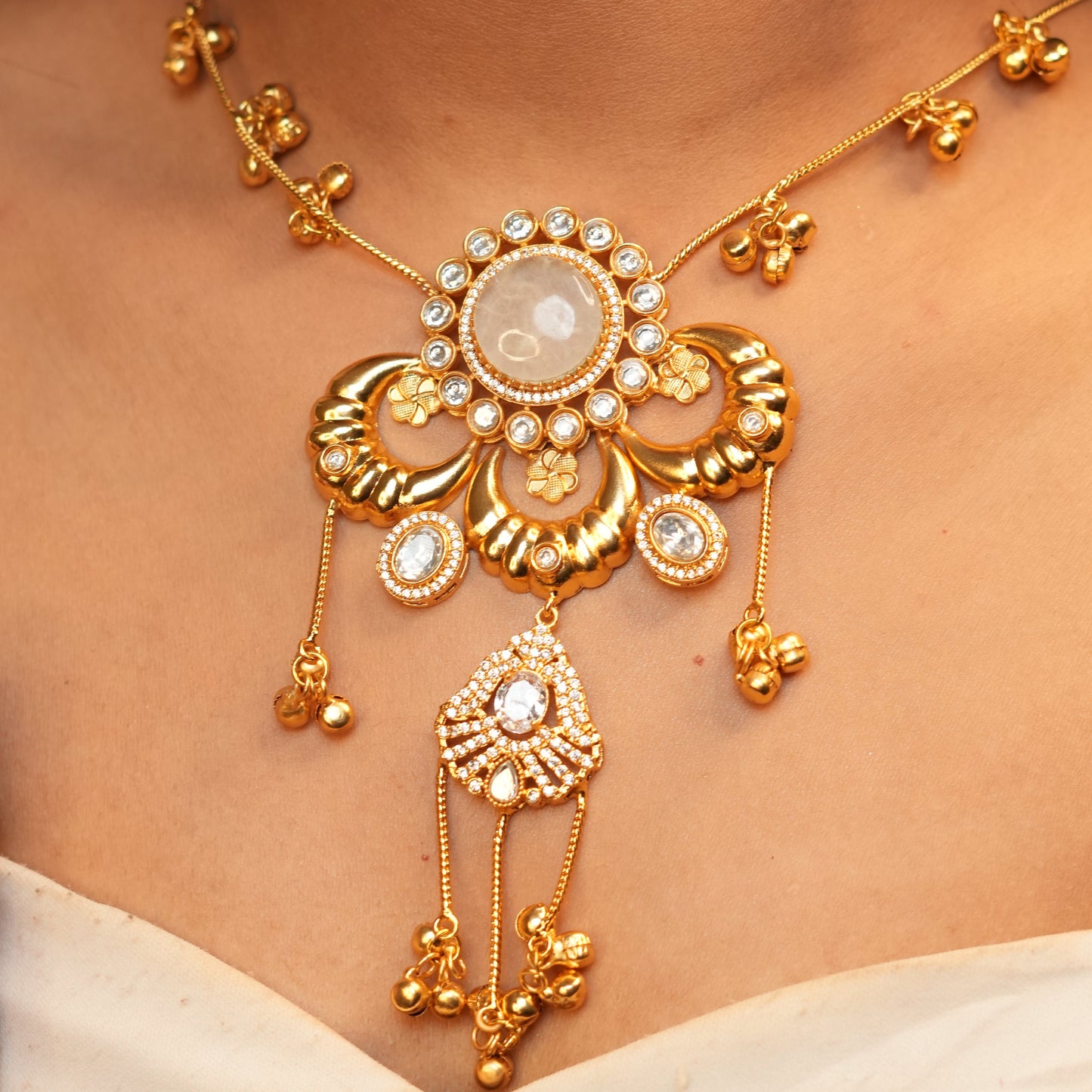 Sufi Kashmiri Necklace (White)