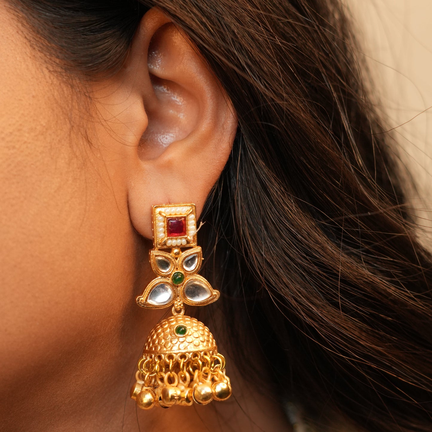 Samira Kashmiri Necklace (Wine-Green)