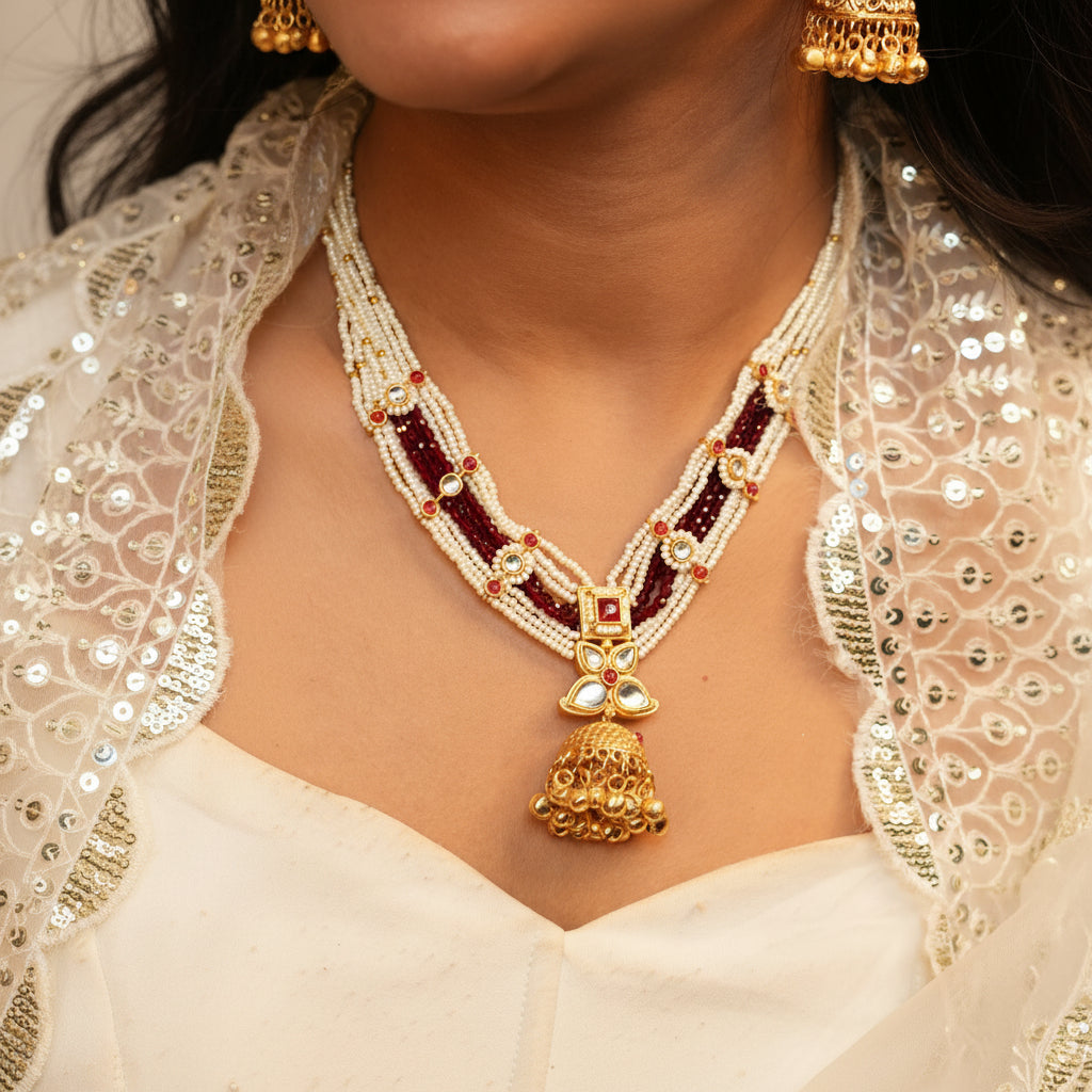 Samira Kashmiri Necklace (Wine)