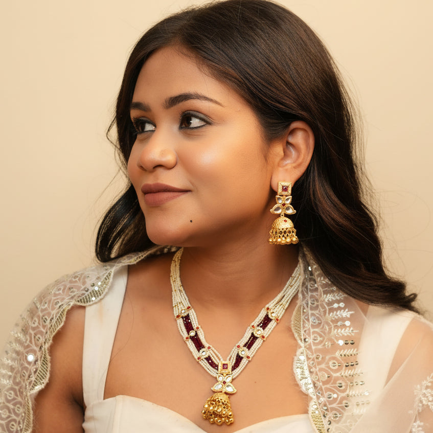 Samira Kashmiri Necklace (Wine)