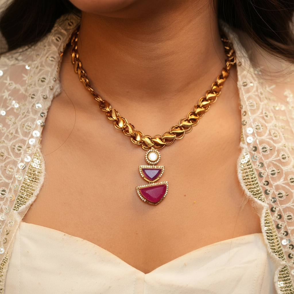 Diora AD Necklace (Purple)
