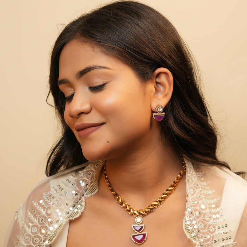 Diora AD Necklace (Purple)