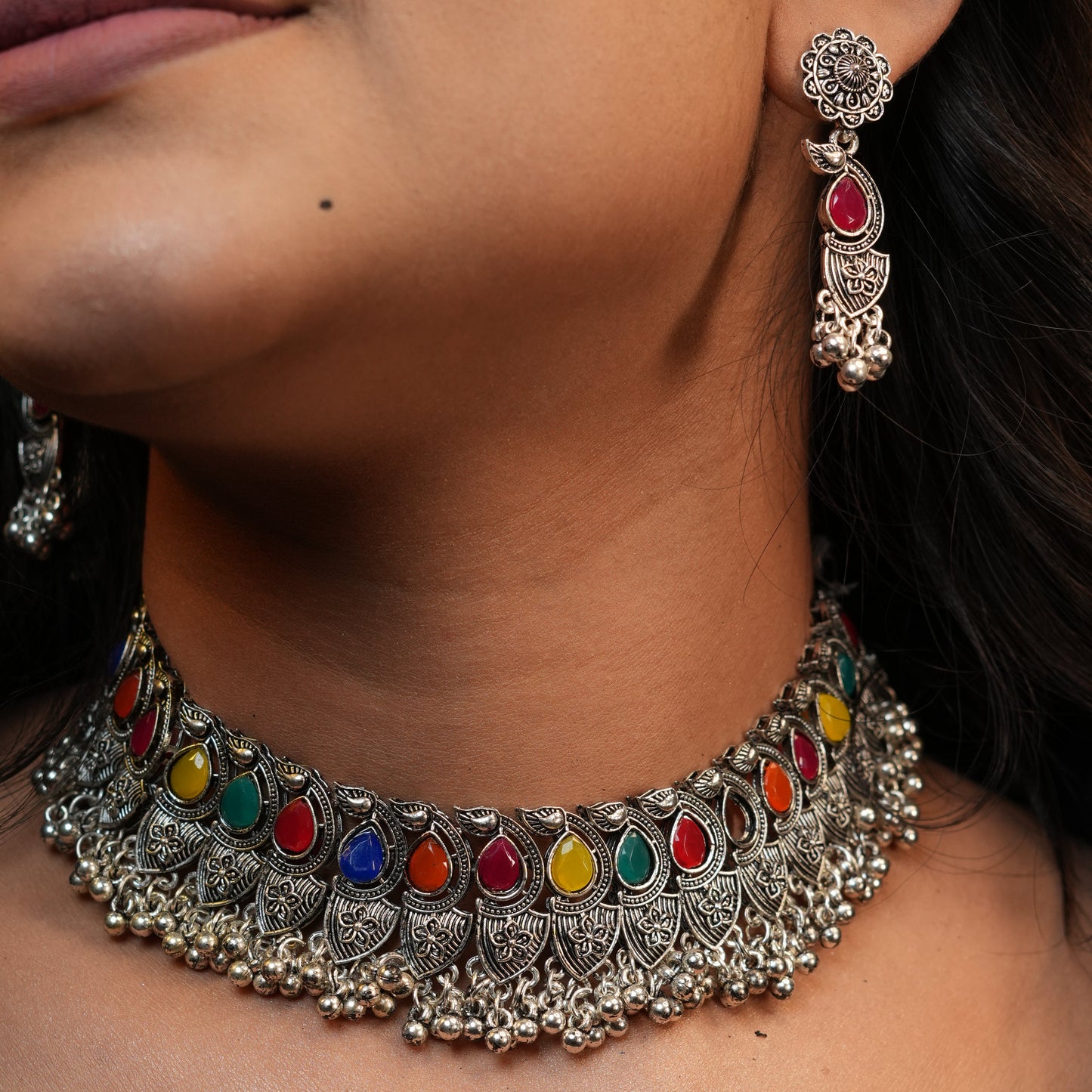 Raahi Oxidize Necklace