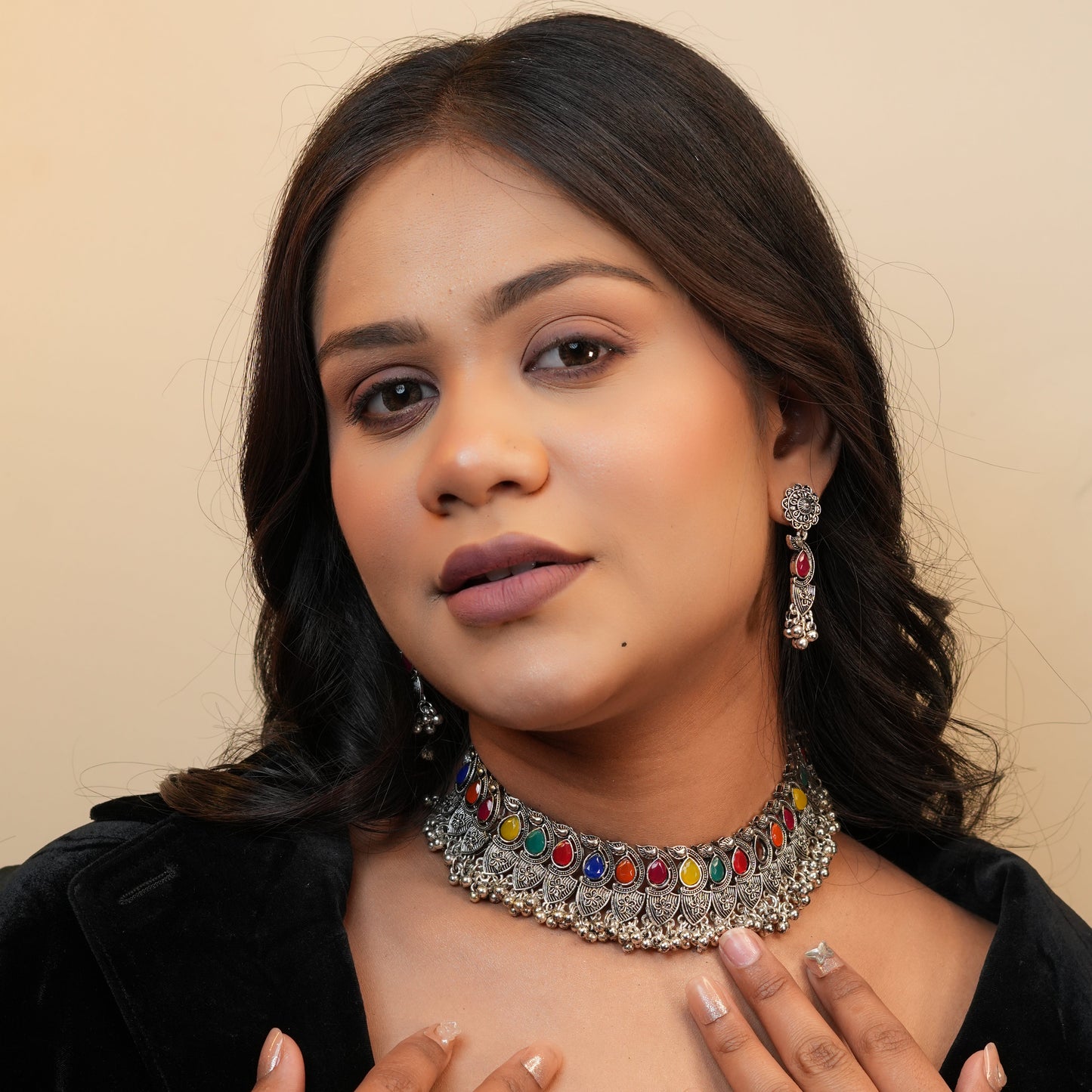 Raahi Oxidize Necklace