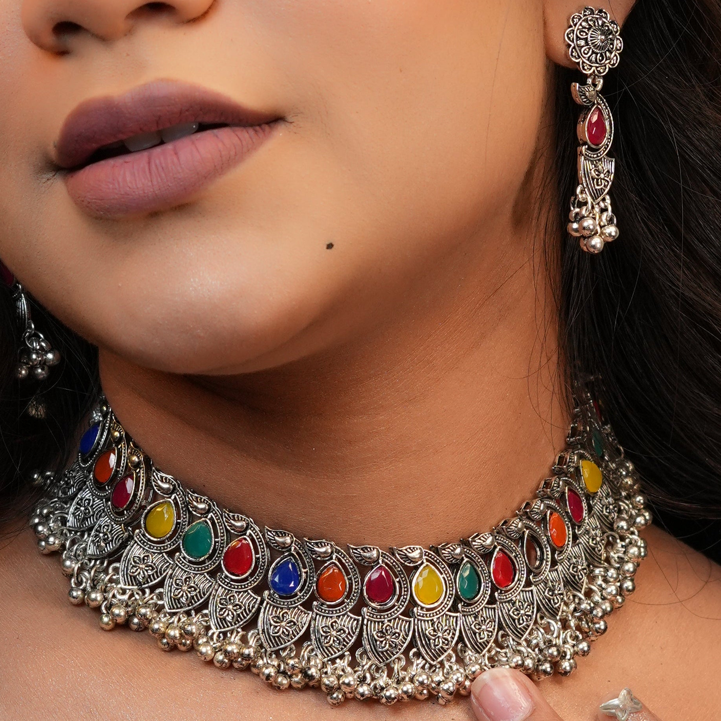 Raahi Oxidize Necklace