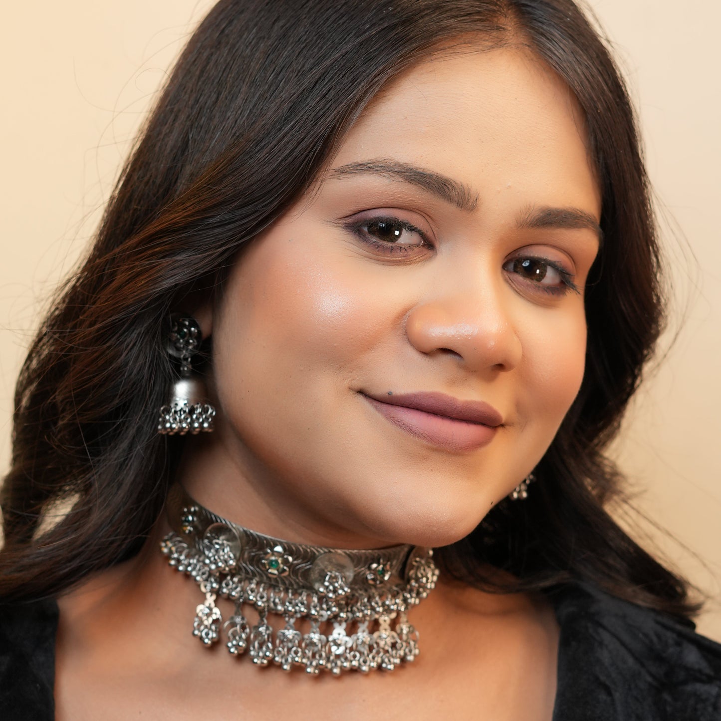 Riya Oxidize Necklace (Green)
