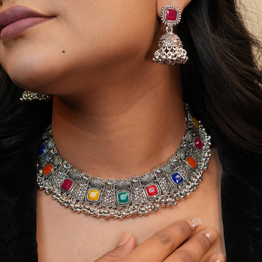 Virsa Oxidize Necklace