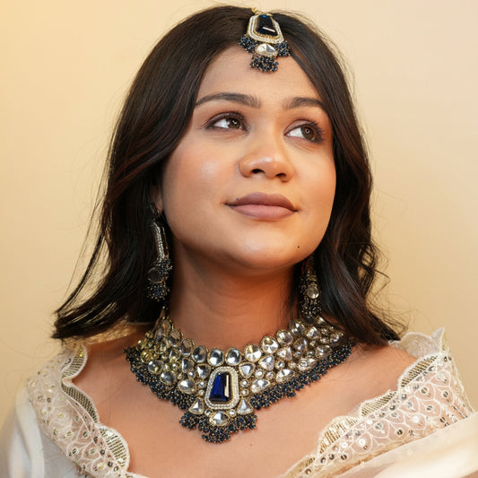 Arya Bridal Necklace (Blue)