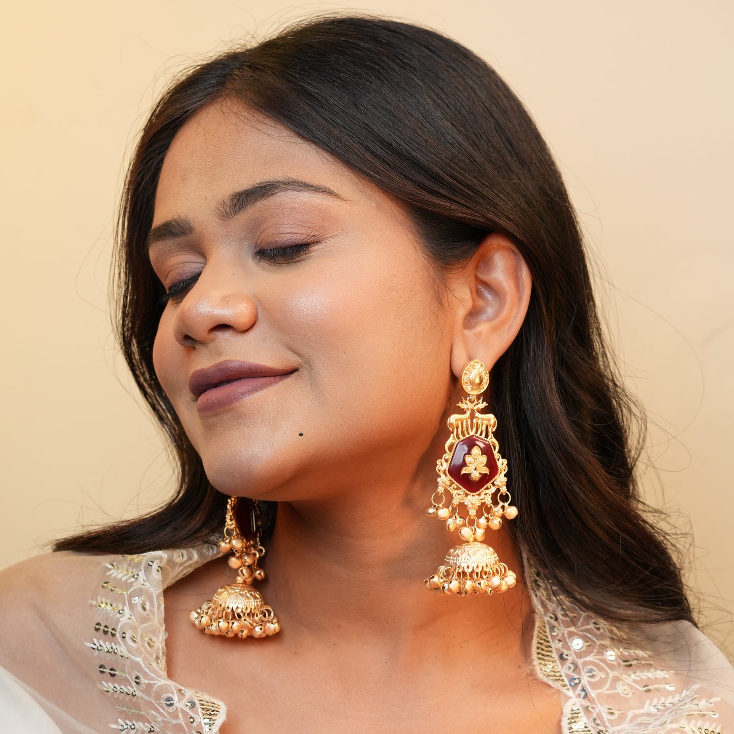 Deer Royale Kashmiri Earrings