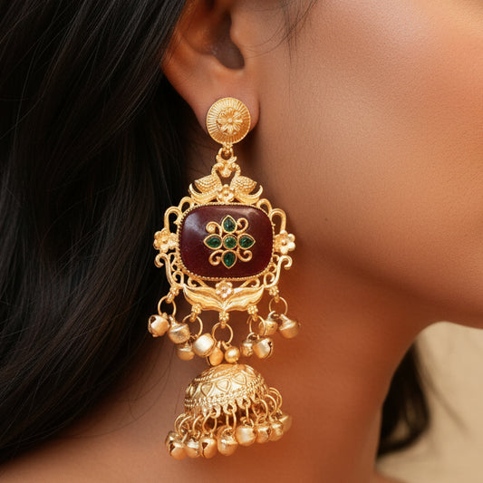 Deer Royale Kashmiri Earrings