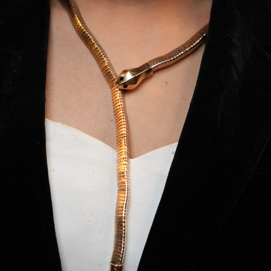 Snake Adjustable Necklace (Golden)