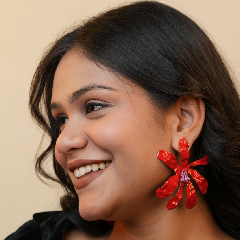 Roselle korean Earrings