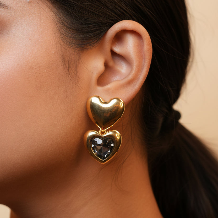 Sweet Heart Anti-tarnish Earrings