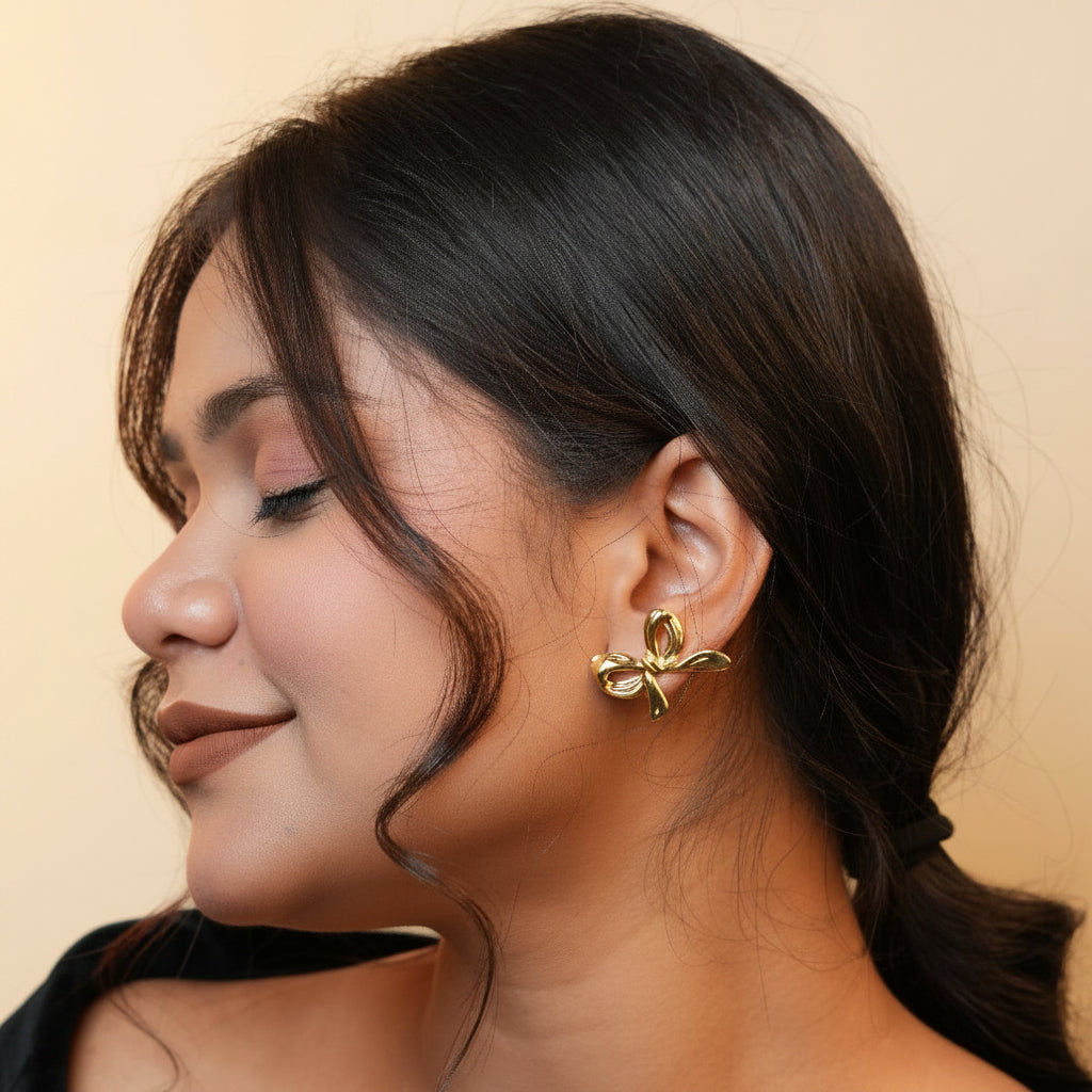 Bow Anti-tarnish Earrings
