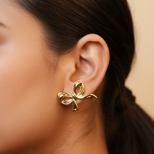 Bow Anti-tarnish Earrings