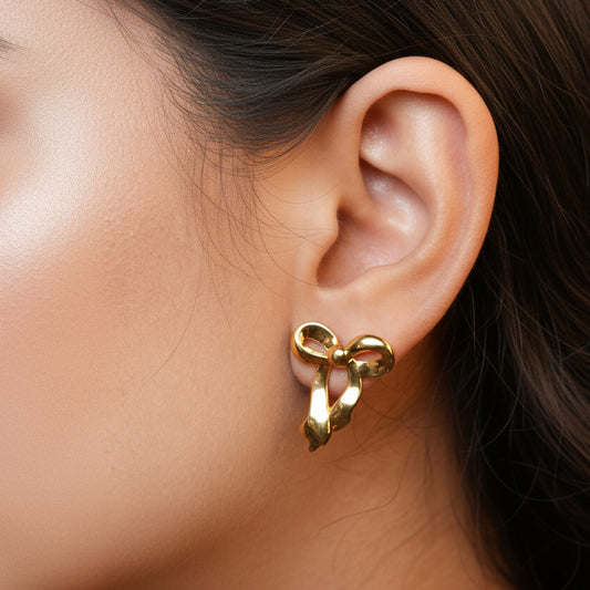 Cute Bow Anti-tarnish Earrings