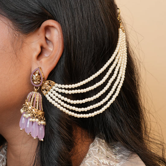 Maira Chain Earrings (Lavender)