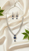 Regal Vine AD Necklace (Blue)