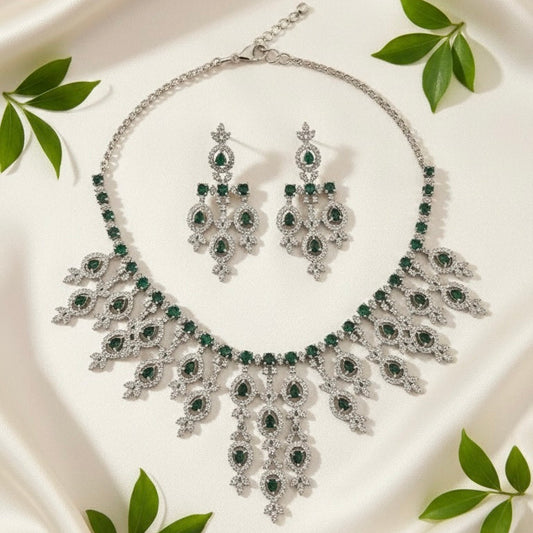 Imperial Bloom Ad Necklace (Green)