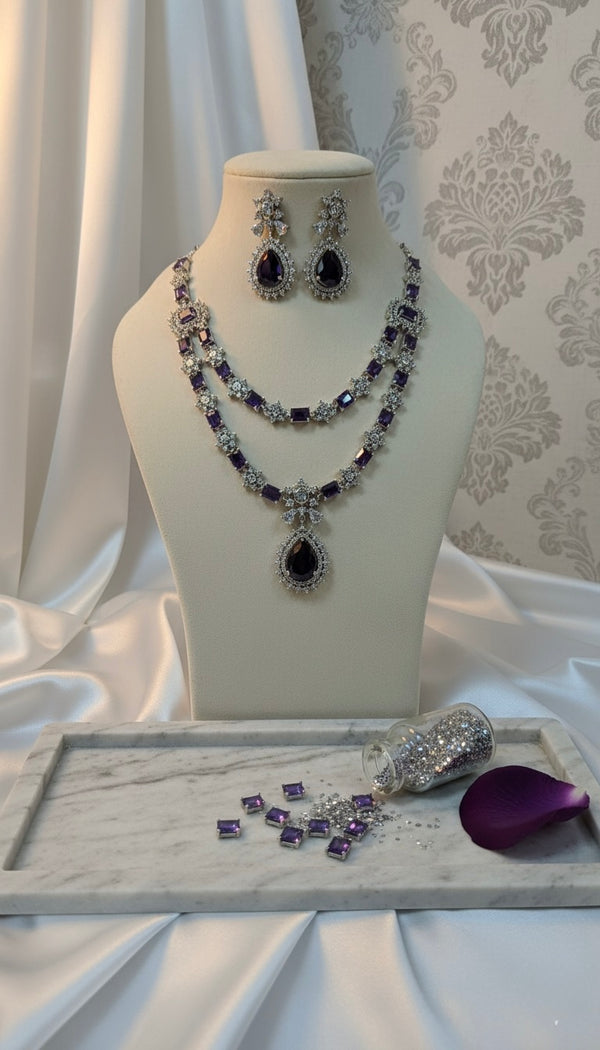 Regal Tier AD Necklace (Purple)