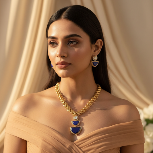 Diora AD Necklace (Blue)