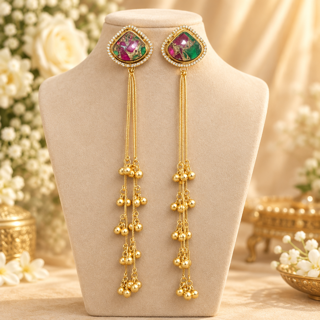 Nandani Kashmiri Earrings (Multi Colour)