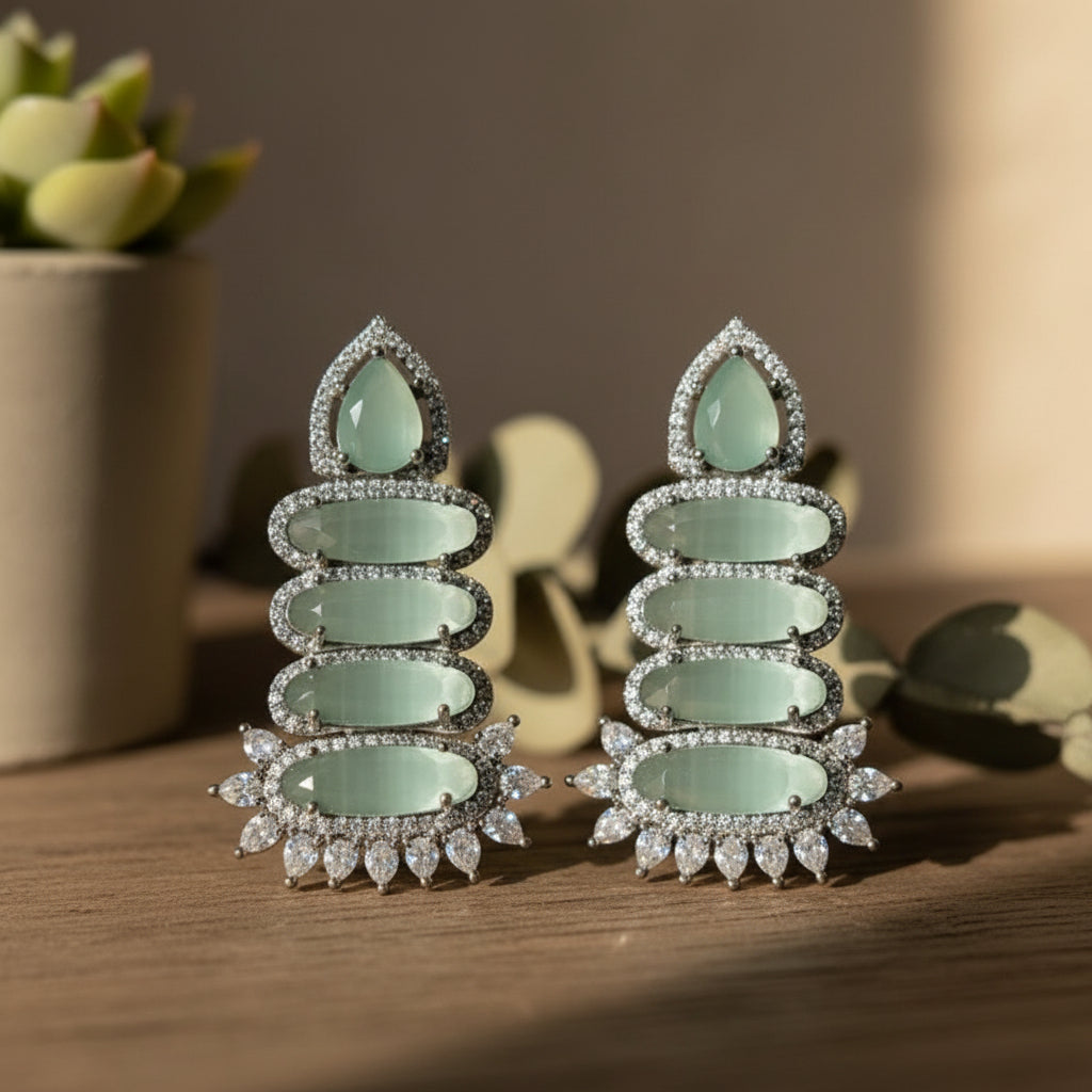 Spark AD Earrings (Mint Green)