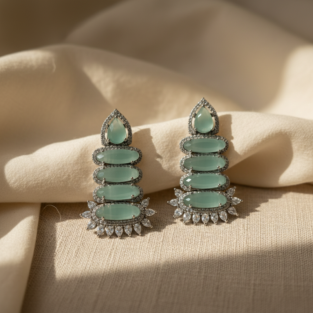 Spark AD Earrings (Mint Green)