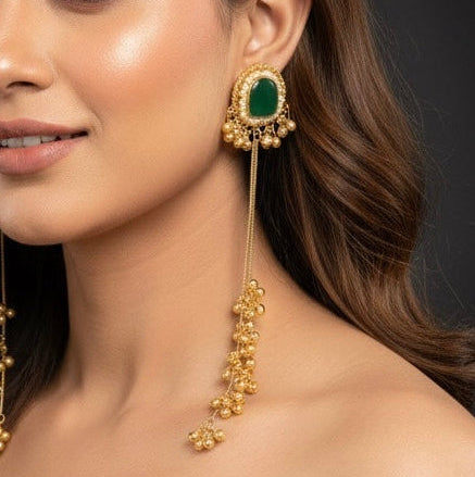 Suhana Kashmiri Earrings (Green)