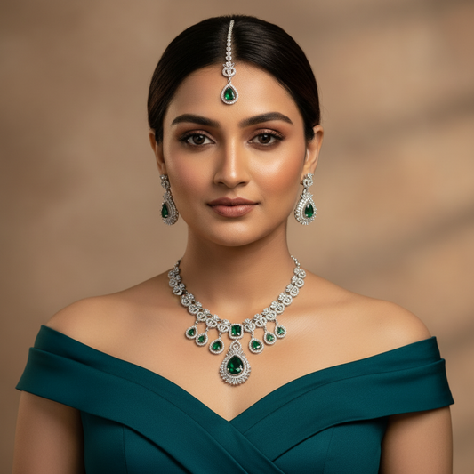 Diva AD Necklace (Green)