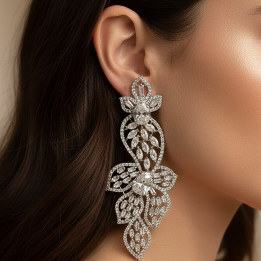Zyra AD Earrings (Silver)
