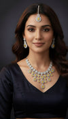 Royal Bloosom AD Necklace (Yellow)
