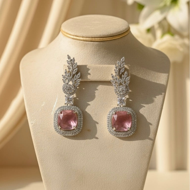 Bloomy AD Earrings (Pink)