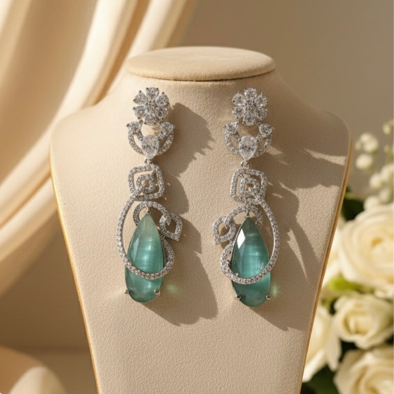 Shine AD Earrings (Mint Green)