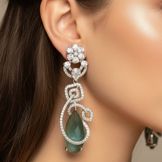 Shine AD Earrings (Mint Green)