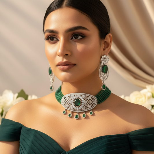 Amira AD Chokar Set (Green)