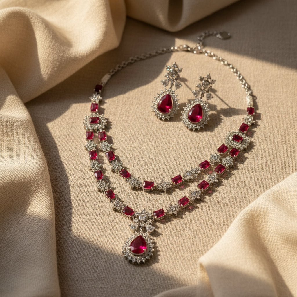 Regal Tier AD Necklace (Red)