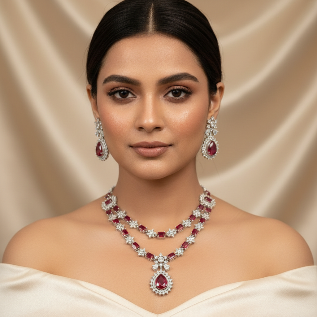 Regal Tier AD Necklace (Red)