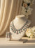 Shimmer AD Necklace (Mint Green and Pink)