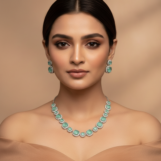 Royale Glow AD Necklace (Mint Green)