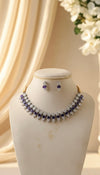 Luxe Line AD Necklace (Purple)