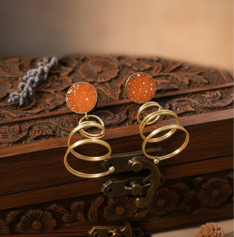 Loop Hasli Earrings (Orange)