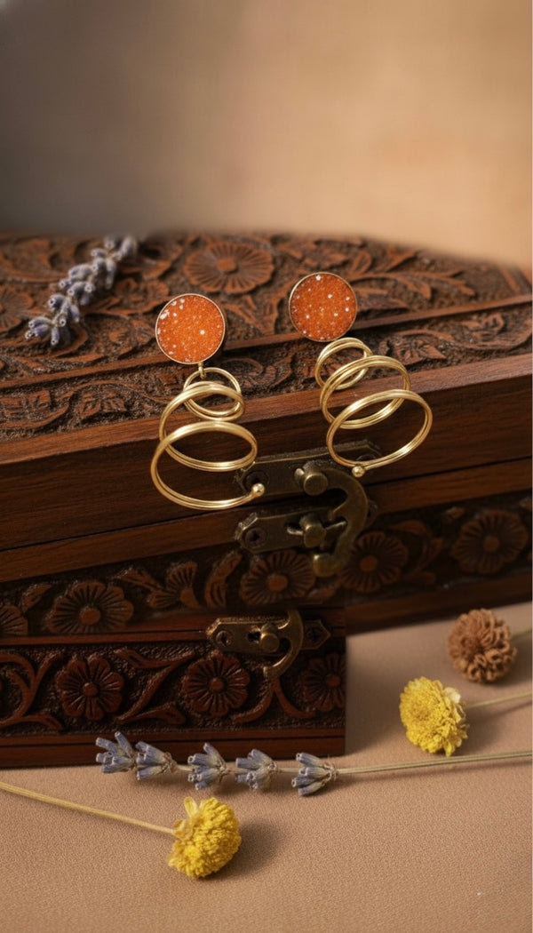 Loop Hasli Earrings (Orange)