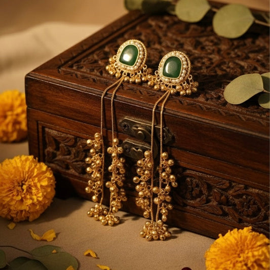 Suhana Kashmiri Earrings (Green)