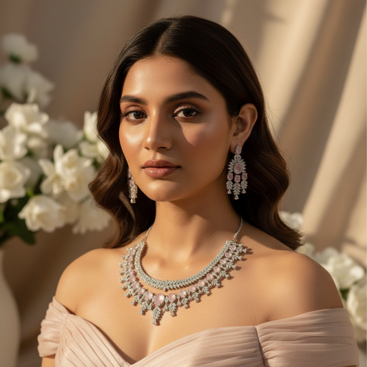 Lustre AD Necklace (Pink)